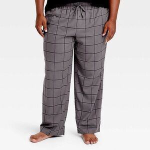 NEW! Mens Big & Tall Windowpane 100%
Cotton Pajama PJ Pants - Goodfellow, 4XL
